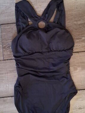 Michael Kors Black Swimsuit One Piece Size 4  NEW
